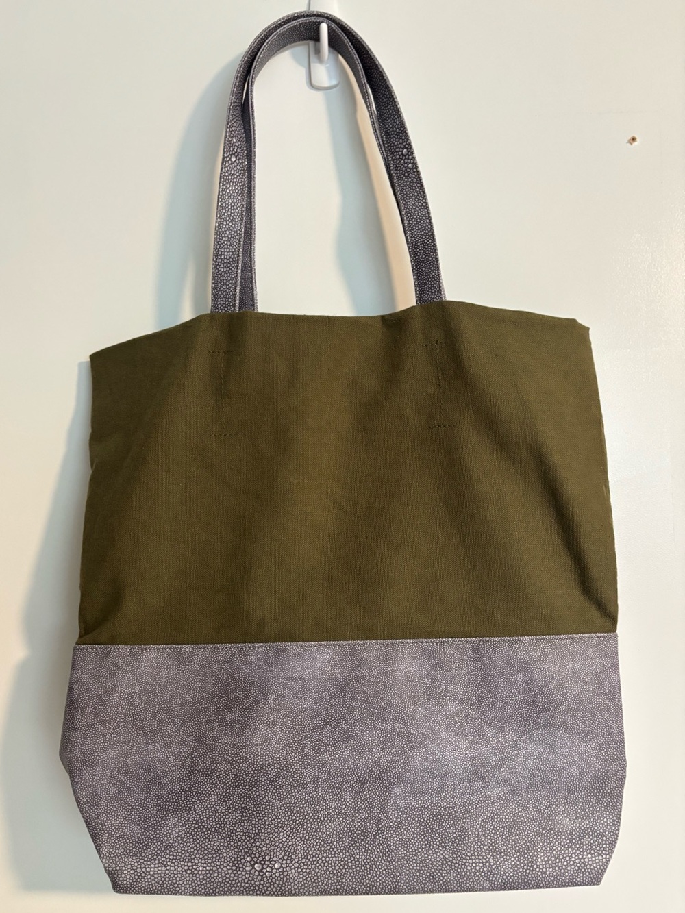 Verge Casual Textured Tote Bag Green & Gray School Work Travel Casual Purse